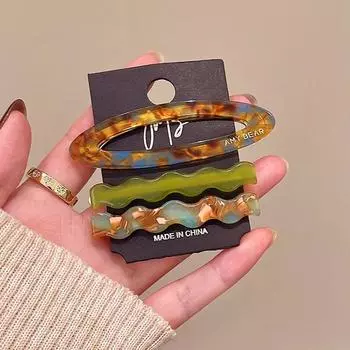 3pcs Acetate Hair Clip for Women New High-end Forehead Bangs Straight Clip Side Clip Sidebb Clips Hair Accessories