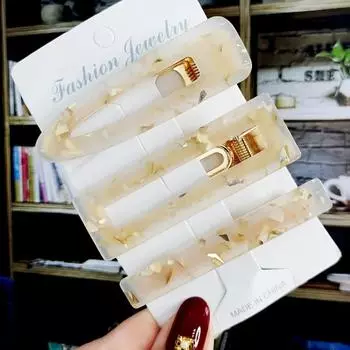 3pcs Acetate Hair Clip Set Hairpin Women Hair Accessories Jewelry Korean Barrettes Hairgrip For Woman Girls Headwear