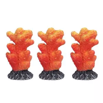 3Pcs Aquarium Simulation Coral Fish Tank Landscaping Decoration Artificial Coral Plants Resin