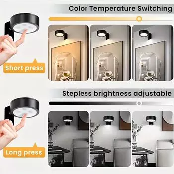 3Pcs Battery Operated Picture Light For Wall LED Painting Light With Remote Dimmable And Timer Wireless Wall Decor Puck Lights