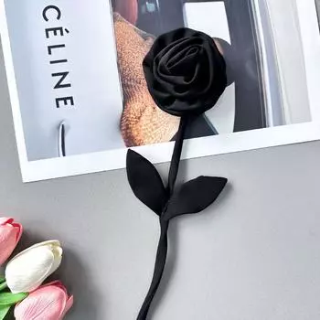 3PCS Black Clothing Patches 3D Clothing Applique Dressmaking Flower Appliques DIY 3PCS