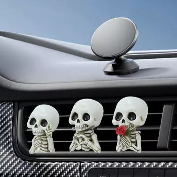 3Pcs Car Air Fresheners Vent Clips Skeleton Stylish Ornament Decorative Automotive