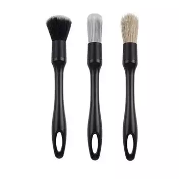 3PCS Car Multifunctional Detailing Brush Set Car Brushes Bristle Brush for Cleaning Wheels Dashboards Vents Car Washing Tool Set