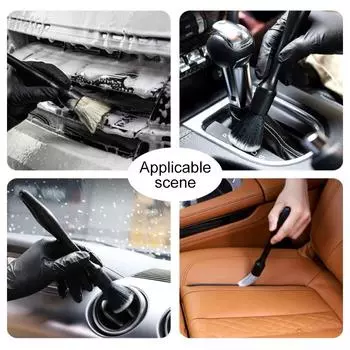 3pcs Cleaning Brush Car Air Conditioning Vent Clean Crevice Sweep Dust Duster Car Interior with Brush Car Wash Tool Set