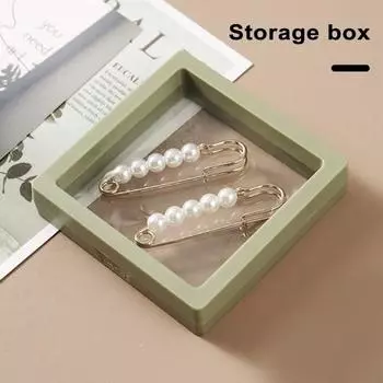 3Pcs Clear Jewelry Box Set PE Film Unbreakable Multifunctional Storage Boxes for Necklace Bracelet Ring A чёрный