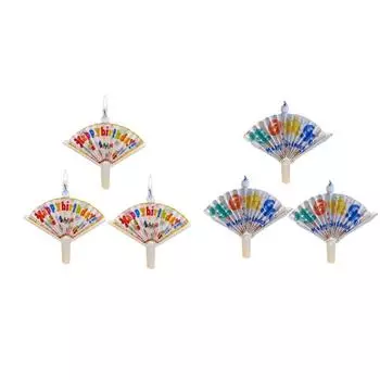 3PCS Creative Surprise Fan Birthday Fan Birthday for Celebration, Home and Cafe Decoration