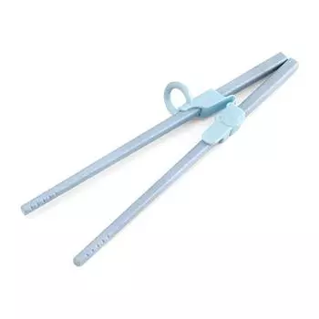 3Pcs Detachable Training Chopsticks Helper Learning Eating Tool for Kid Baby Beginner (Blue) синий