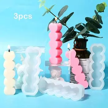 3pcs DIY Drip Glue Mold 5-in-1 Love Candle Silicone Mold New Product Atmosphere Candle Atmosphere 3pcs