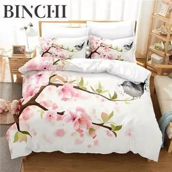 3pcs Duvet Cover Set, 3D Branch Flower Bedding Set, Soft Comfortable Breathable Duvet Cover, For Bedroom Guest Room Decor 70x133cm 2pcs