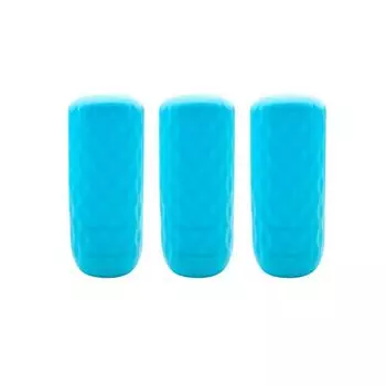 3Pcs Elastic Silicone Bottle Cover Leakproof Leakproof Protective Cover Camping Supplies синий