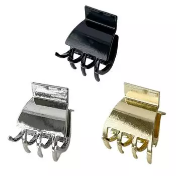 3PCS Fashion Metal Claw Clips High Ponytail Shark Clip Hair Headdress Clip for Girls and Women 03 # Natural color