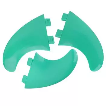 3pcs FCS G5 Surfboard Tail Fin Left Middle Right Surfing Accessories for Longboard ShortboardGreen зелёный