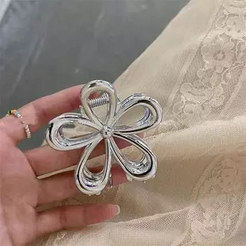 3PCS French Three-Dimensional RoseFlower Hair Claw Handmade Fabric Flowers Grab Hair Clip Shark Clip Hair Accessories Women Girl