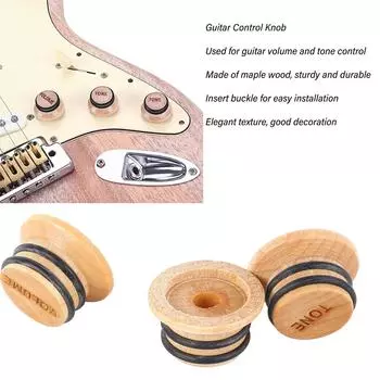 3 шт., ручки для гитары, ручка регулировки громкости тона, ручка из кленового дерева, сменные детали музыкальных инструментов