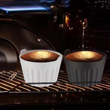 3Pcs Heat-Resistant Cupcake Mould Silicone Egg Poacher Kitchen Accessories Air Fryer Egg Mold Oven синий/красный