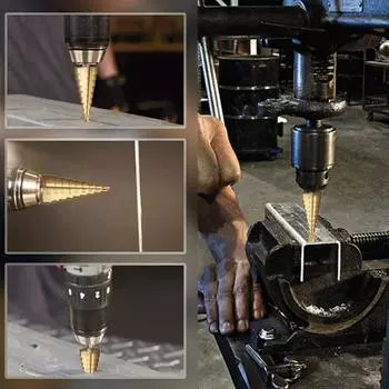 3 шт. сверла HSS с титановым покрытием для спиральных канавок, набор сверл для электроинструмента, многоотверстий, коническое сверло по металлу