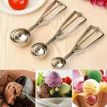 3Pcs Ice Cream Scoop Stainless Steel Ice Cream Spoon Scoop for Ice Cream Scoops Melon Scoops 3PCS