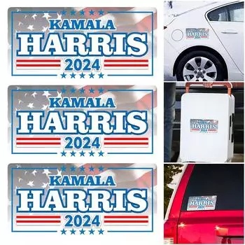 3Pcs Kamala Harris 2024 Stickers 20x10cm Kamala Harris 2024 Presidential Election Sticker Laptop Bumper Decal