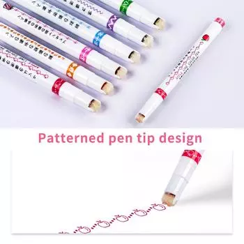 3 шт. Kawaii Flowers Line Shaped маркеры-маркеры с роликовым наконечником изогнутые линейные маркеры для письма канцелярские принадлежности для рисования