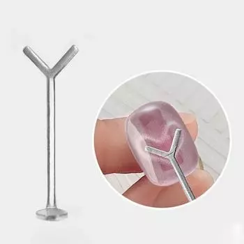 3pcs Magnetism Heart Shaped Cat Eye Magnet Y-Shaped Portable Y-Shape Clip Nail Magnet Handheld Nail Accessories