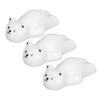 3 шт. держатель для ручек для дизайна ногтей в форме мультяшного медведя инновационная керамическая подставка для кисточек для ногтей для маникюрного салона