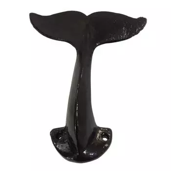 3pcs Nautical Cast Iron Whale Tail Bathroom Wall Hook Heavy Duty Home Decor Coat Hat M