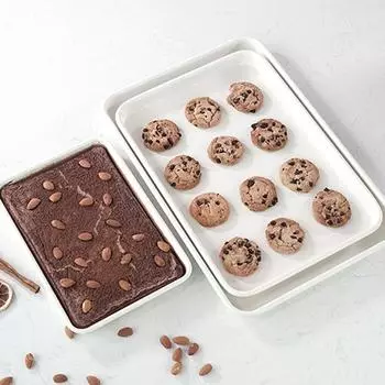 3Pcs Non-Stick Cake Pans for Oven Carbon Steel Thickened Cookie Cake Bread Mold Loaf Pans Baking Tools Bakeware белый