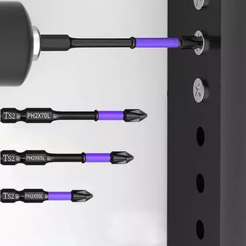 3PCS Пакетная головка из легированной стали, черное ударное сверло