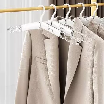 3Pcs Plastic Foldable Clothes Hanger Lightweight Underwear Storage Hanger for Home серый