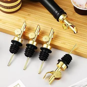 3pcs Precise Pouring Weighted Spout Pourer Auto Flip Olive Oil Dispenser Spout Kitchen Supplies 3pcs golden