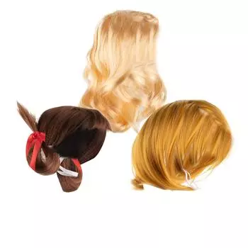 3pcs Purely Hand Woven American Animals Wig Set, Cute Decorative Hat Wig Headpiece One Size