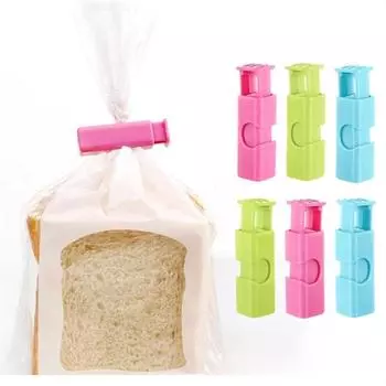 3pcs Sealing Clips For Fresh Food Bread Snack Bags Spring Clamp Kitchen Grain Vegetable Storage Bag Clips Bag Sealer Tool