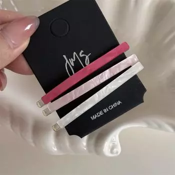 3pcs/set Acetate Barrettes Simple Oblong Geometric Hair Clips Hairpin Side Pins Cute Sweet Women Hair Accessories