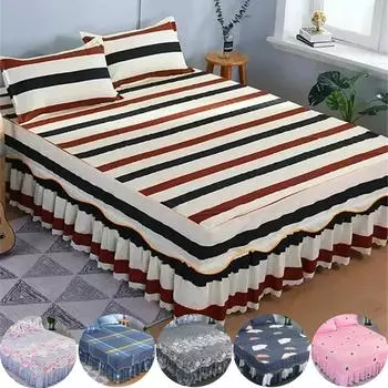 3pcs/set Anti-slip Mattress Cover Soft Comfortable Cotton Double Queen Size Bedding Set Sbanas Para Cama Sabanas Matrimoniales 3PCS 120cmx200cm