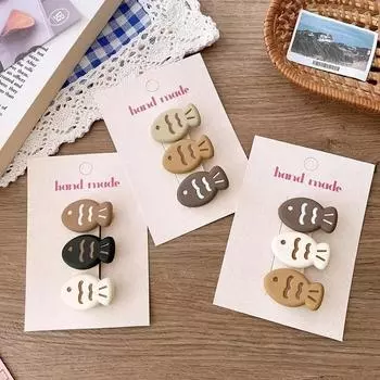 3 шт./компл. милые мультяшные маленькие рыбки-заколки для волос детские милые девочки красочные мини-заколки для волос аксессуары для волос style 1