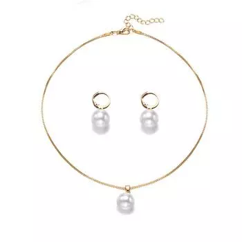 3Pcs/set Fashion Light Luxury Earrings Necklace Set for Women