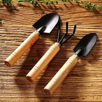 3pcs/set Garden Tool Set Rake Tip Shovel Large Gardening Mini Succulent Plant Loose Soil Flower Shovel Aluminum Alloy Gardenin