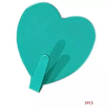 3Pcs/set Heart Wall Hook ple Stainless Decorative Hat Bag Organizer Hook Wall Decor