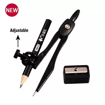 Набор из 3 металлических циркулей с точилкой для карандашей для офиса, школы, студентов, экзаменов, черчения, художественного дизайна, рисования, канцелярских принадлежностей