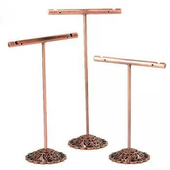 3Pcs/Set Metal Jewelry Display Holder Hanging Necklace Organizer Rack Jewelry