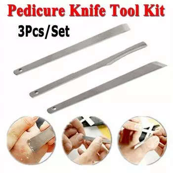3Pcs/Set Repairing Foot Care Manicure Nail Clipper Feet Scraper Dead Skin Removal Pedicure Tool Kit серебряный