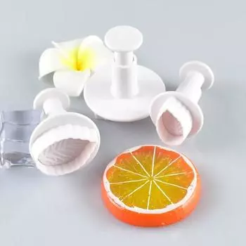 3pcs/set Rose Leaf Cookies Mold DIY Cake Cookie Molds Stamp Leaves Shape Plastic Bakeware Cutter DIY Kitchen Fondant Tools