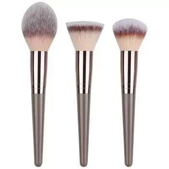 3pcs/set Soft Hair Rougebrush foundation makeup brush, eye shadowbrush, eyebrowbrush, lipbrush for beginners and professional makeup artists