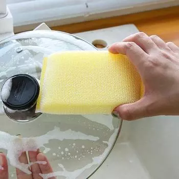3PCS/Set Thickened Dishwasher Sponge Brush High-Density Sponge-Block Kitchen Supplies Brush-Bowl-Cloth Hundreds Of Clean Cloth 3PCs