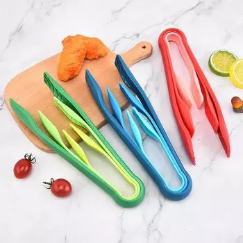 3Pcs/Set Versatile Pastic Food Tong Meat Food Vegetable Salad Clip Bread Dessert Clamp Frying Barbecue Tools Kitchen Accessories
