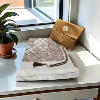 3pcs/set With 99 Prayer Rosary Beads Travel Worship Mat With Exquisite Jacquard Pattern Outdoor Multiple Options Available 70x110cm фиолетовый