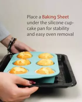3pcs Silicon Muffin Pan 6-cups, Silicon cupcake pan, silicone egg bite molds for baking, Regular Size, Nonstick