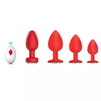 3 шт. Силиконовый игрушечный бат-плаг, тренировочный набор с пультом дистанционного управления, 10 частот вибрации, вибрирующий плаг и массажер для простаты, игрушки и игры для взрослых A