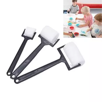 3 шт. губка кисть валик кисть детский инструмент для творчества принадлежности для рисования белый