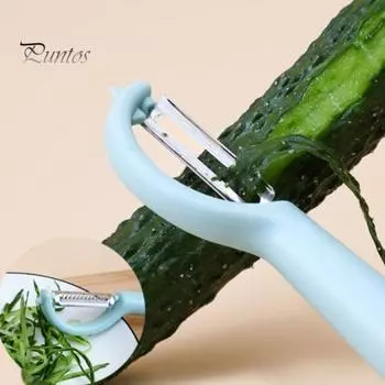 3 шт., овощечистка для фруктов из нержавеющей стали, длинная ручка, удобная ручка, острый резак, многофункциональный гаджет для быстрого очистки овощей, фруктов, дыни, картофеля, моркови розовый